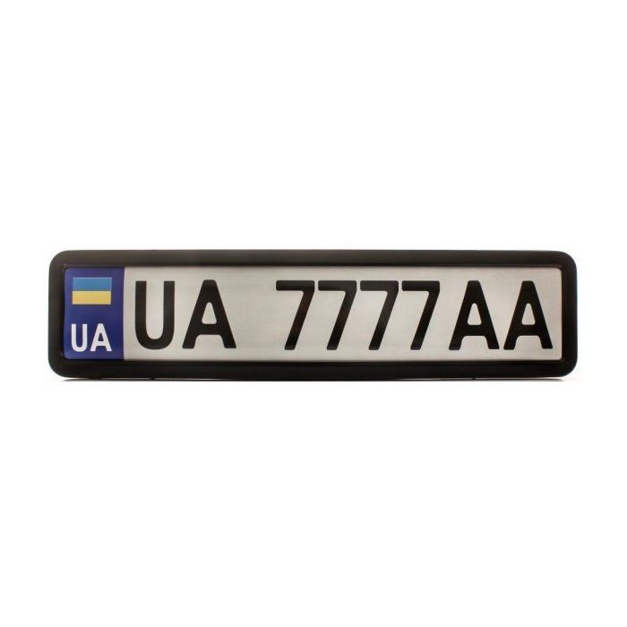 Рамка номерного знака CarLife чорна глянцева (NH430)
