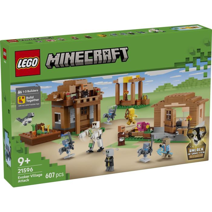 Конструктор LEGO Minecraft Нападение вызывателя на деревню (21596)