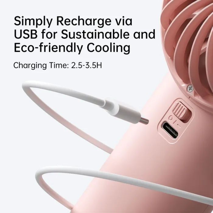 Вентилятор Jisulife Handheld Fan Life 4 (3600mAh) Grey зображення 9
