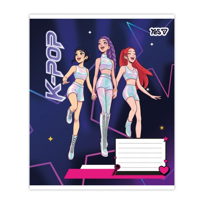 Зошит Yes K-POP musik А5 18 аркушів клітинка (768950) зображення 6