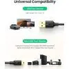 Дата кабель USB 2.0 AM to Mini 5P 3.0m 2A PVC black Ugreen (UGR-10386) изображение 4