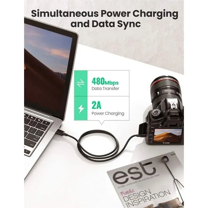 Дата кабель USB 2.0 AM to Mini 5P 3.0m 2A PVC black Ugreen (UGR-10386) изображение 6