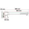 Сокира Alloid Pro, ручка з фібергласу, 1000г, 60см (AX-2460) зображення 6