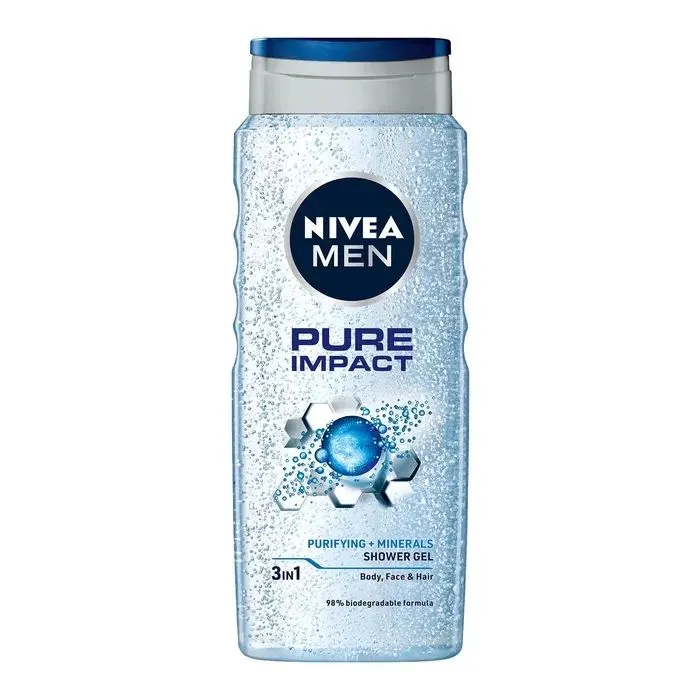 Гель для душа Nivea MEN PURE IMPACT Shower Gel 500 мл (4005808628087)