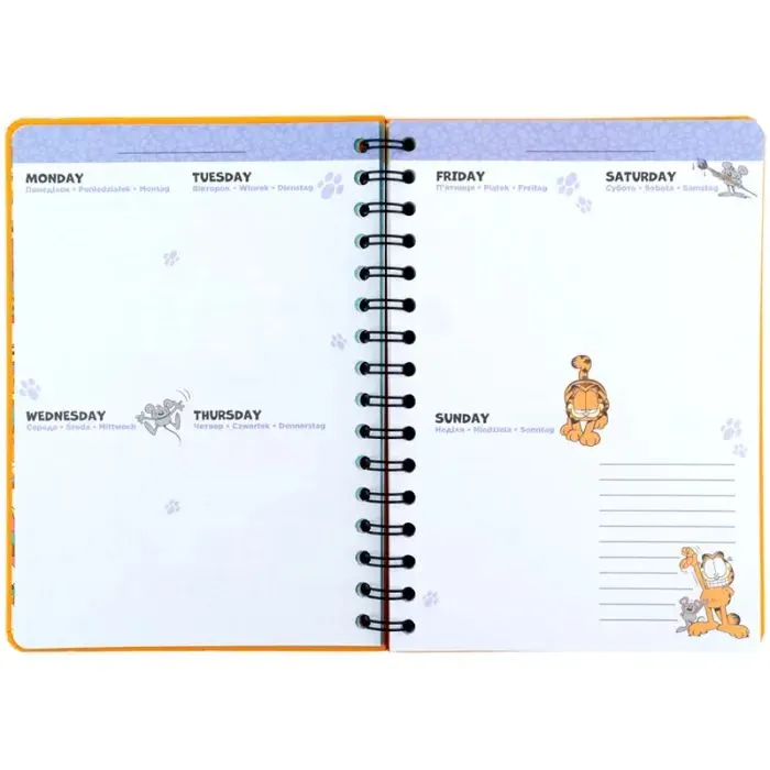 Тижневик Kite дитячий на спіралі Garfield, тверда обкладинка (GF26-438) зображення 4