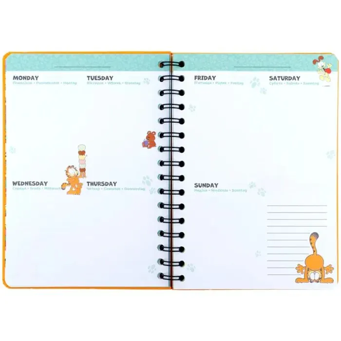 Тижневик Kite дитячий на спіралі Garfield, тверда обкладинка (GF26-438) зображення 5