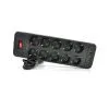 Сетевой фильтр питания Meilepai F35U, 10 роз EU, 4USB, 2PD, 2м Black (F35U-Black)