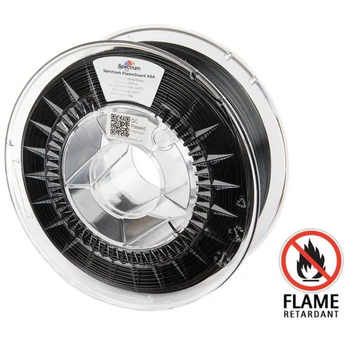 Пластик для 3D-принтера Spectrum ASA 275 FlameGuard 1.75mm 1kg Black, Deep (81443)