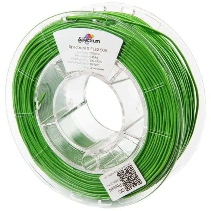 Пластик для 3D-принтера Spectrum S-Flex 90A 1.75mm 0.25kg GREEN, LIME (80253)