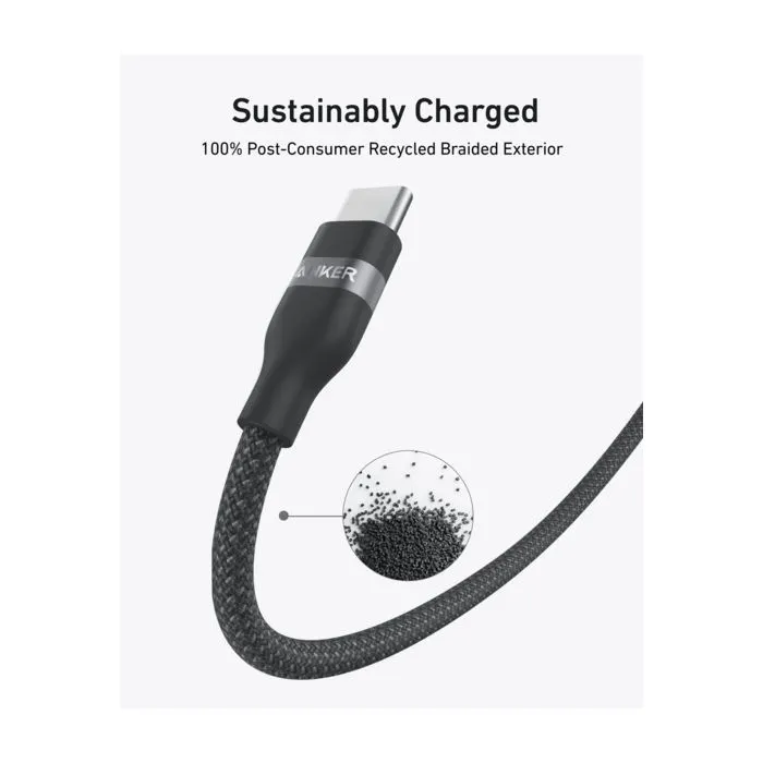 Дата кабель USB-C to USB-C 1.8m 240W braided Anker (A82E2H11) изображение 5