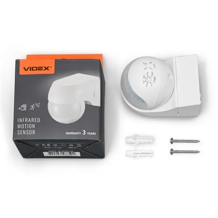 Датчик руху Videx 220V 800W IP44 інфрачервоний білий (VL-SPW11W) зображення 8