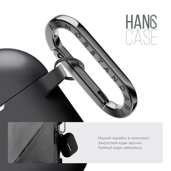 Чехол для наушников Armorstandart Hang Case For Apple Airpods Pro Black (ARM56055) изображение 4