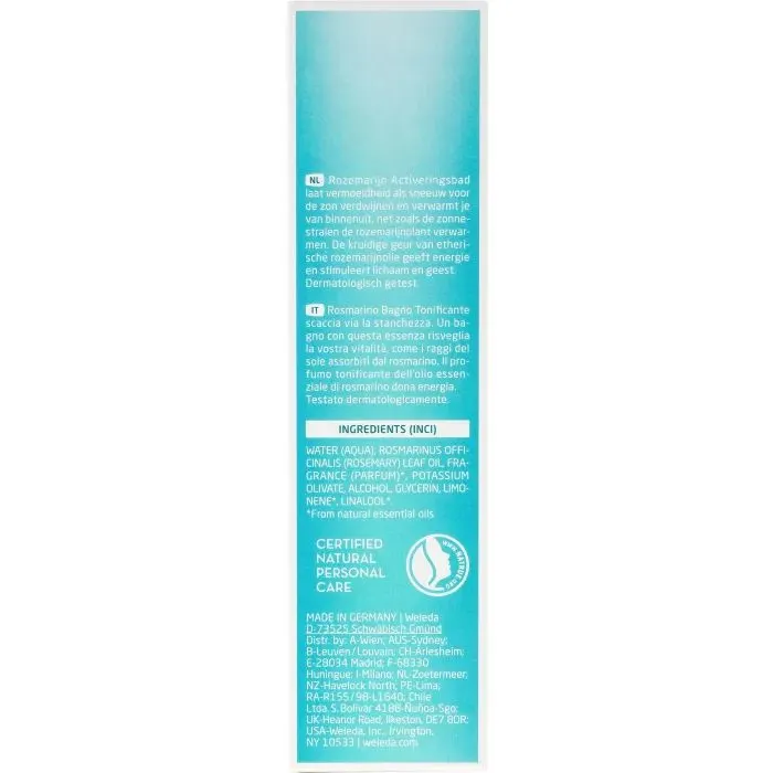 Піна для ванн Weleda Rosemary Invigorating Bath Milk 200 мл (4001638098236) зображення 4