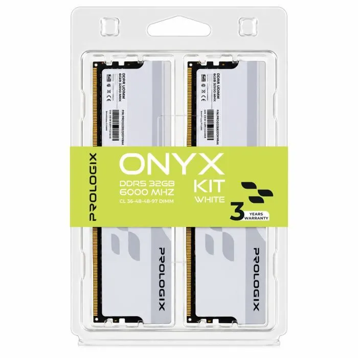 Модуль памяти для компьютера DDR5 32GB (2x16GB) 6000 MHz Onyx White Prologix (PRO32GB6000YW5K) изображение 4