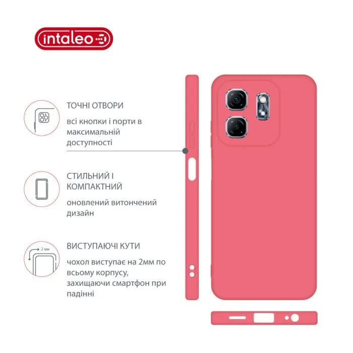 Чохол до мобільного телефона Intaleo Silicone Infinix Hot 50i Pink (1283126599538) зображення 4