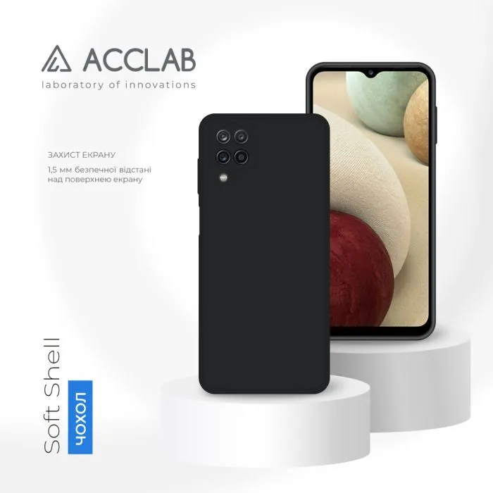 Чохол до мобільного телефона ACCLAB SoftShell Samsung Galaxy A12 Black (1283126560286) зображення 4