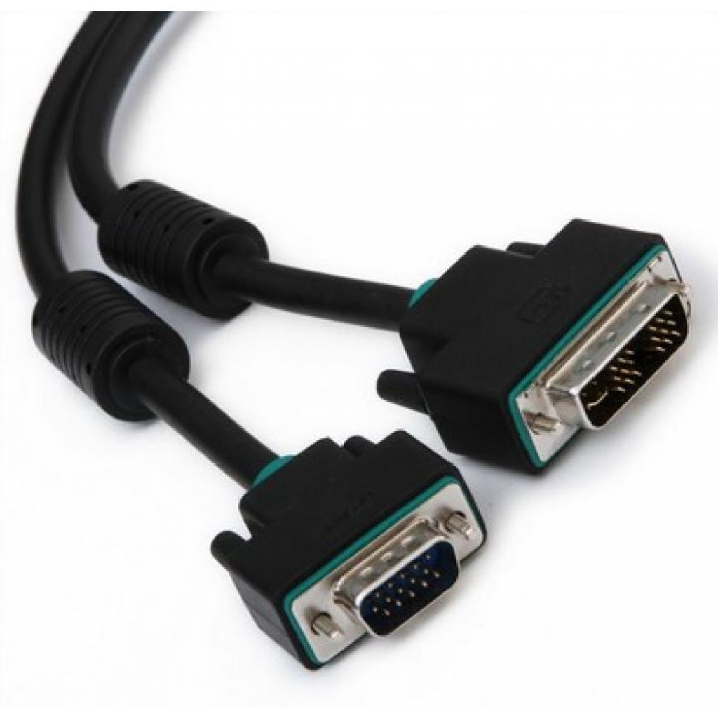 Кабель мультимедийный DVI-I(Single link) Plug- VGA Plug 1.5m Prolink (PB464-0150) изображение 2