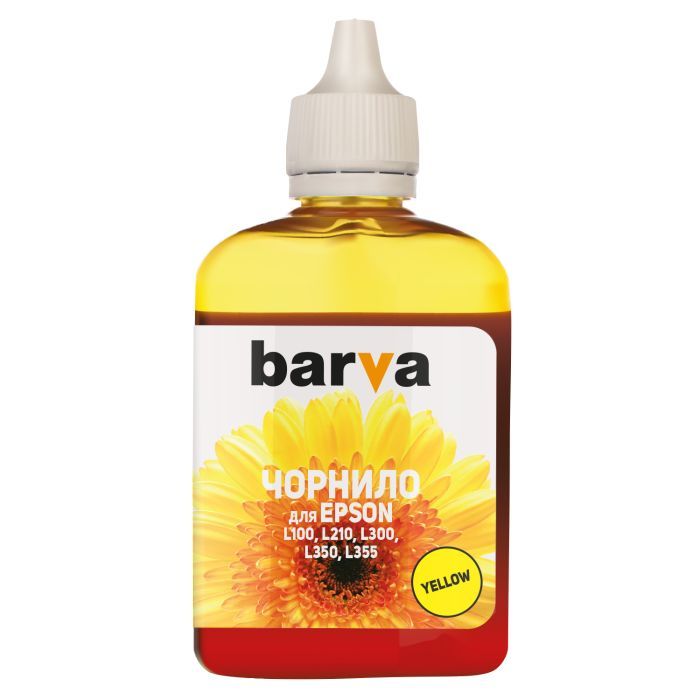 Чернила Barva EPSON L100/L210/L300/L350/L355 180г (T6644) YELLOW (L100-405)