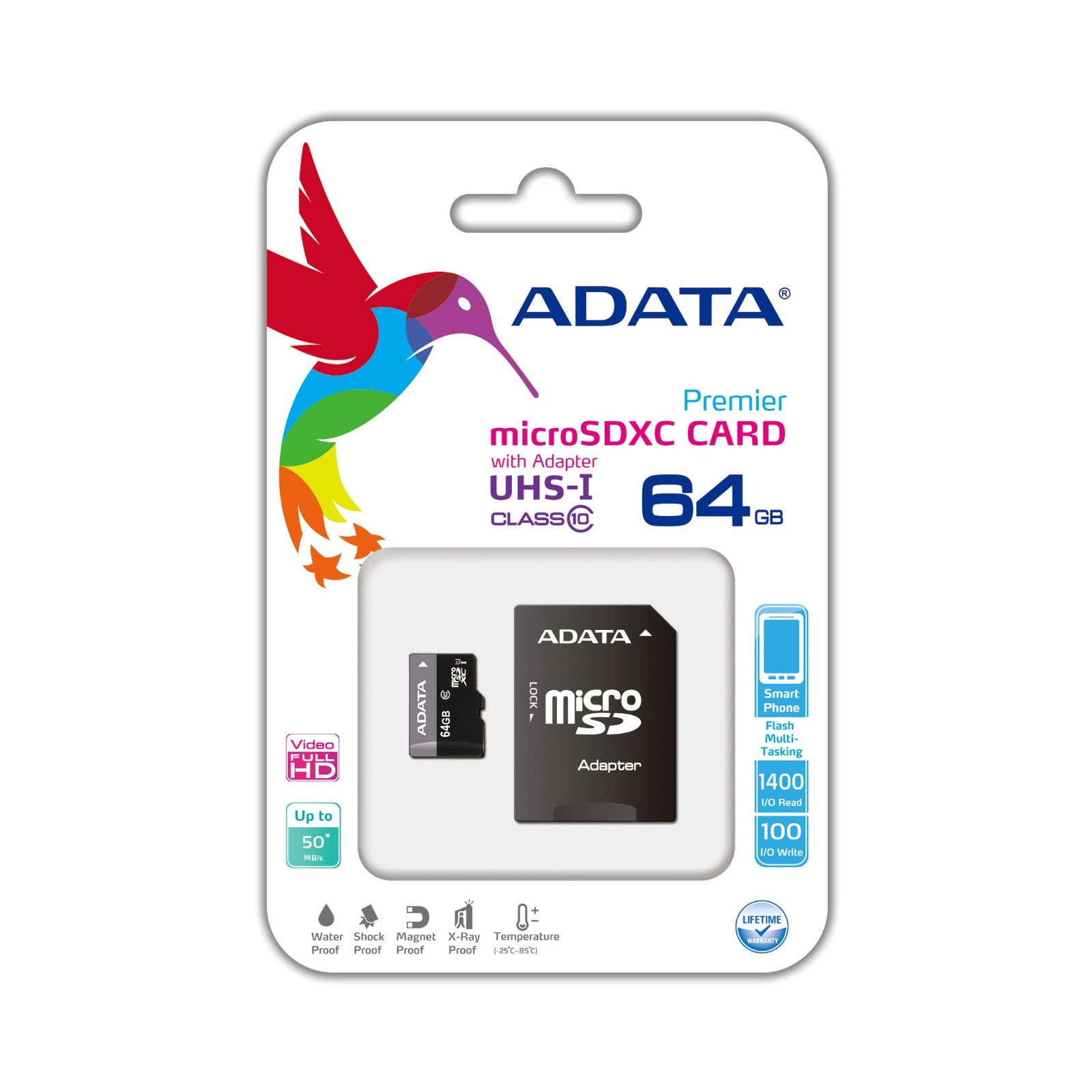 Карта памяти ADATA 128GB microSD class 10 UHS-I A1 Premier (AUSDX128GUICL10A1-RA1) изображение 2