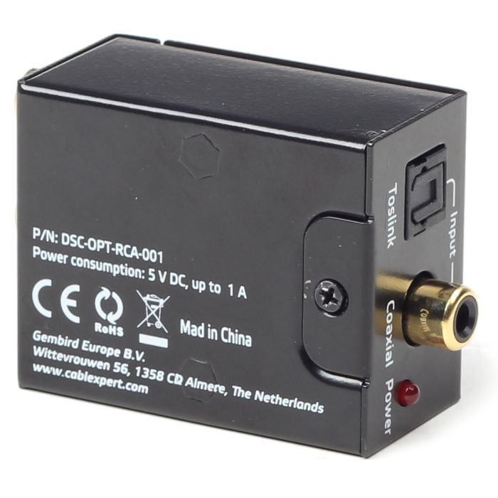 Конвертор Cablexpert Digital to analog audio (DSC-OPT-RCA-001) изображение 5