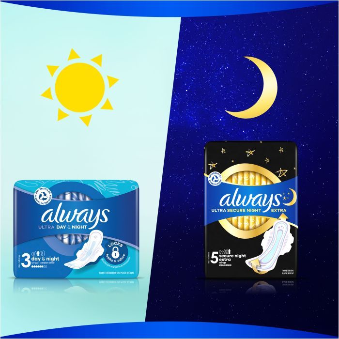 Гигиенические прокладки Always Ultra Day&Night (Размер 3) 40 шт. (8700216450287) изображение 7