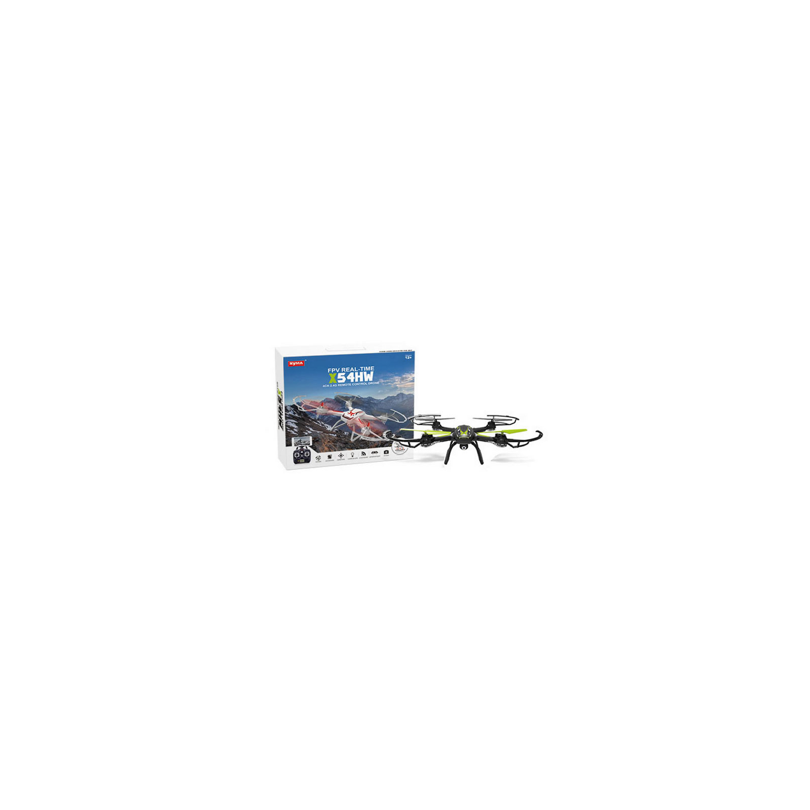 Квадрокоптер Syma X54HW 370мм HD WiFi камера черный (45078) изображение 3