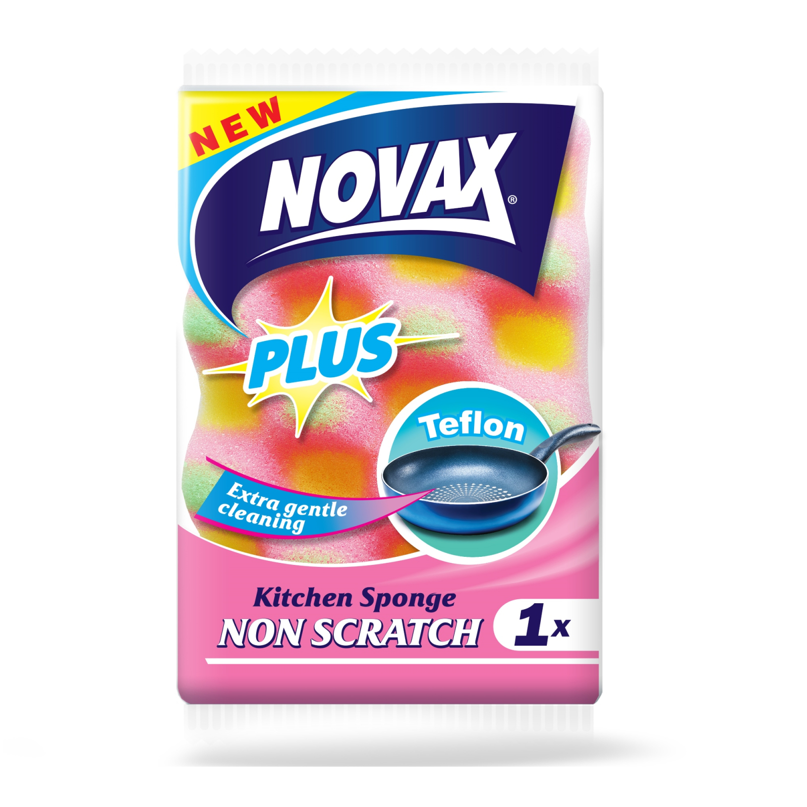 Губки кухонные Novax для тефлона 1 шт. (4823058305479)