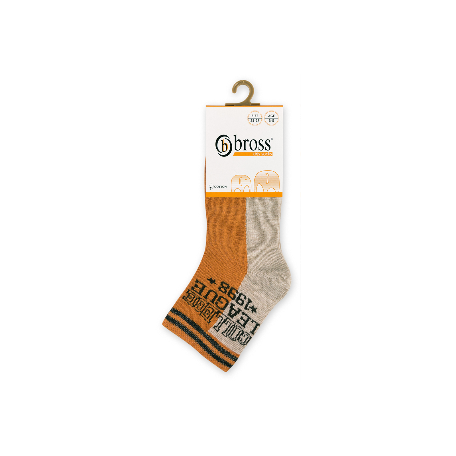 Шкарпетки дитячі Bross "College league" бежеві (12212-1-3B-beige) зображення 2