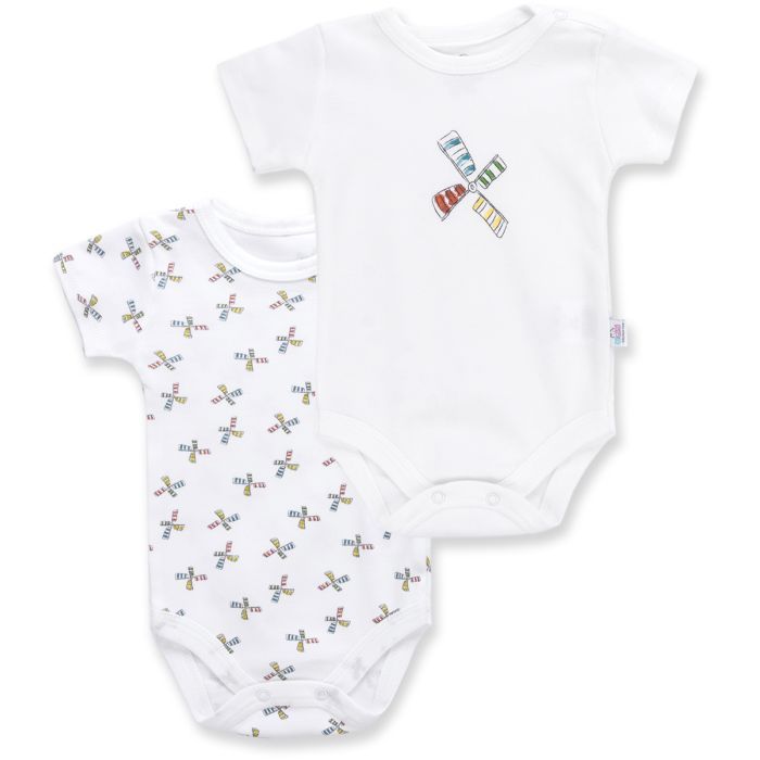 Боди детское Bibaby с мельничкой (56326-74B-white)