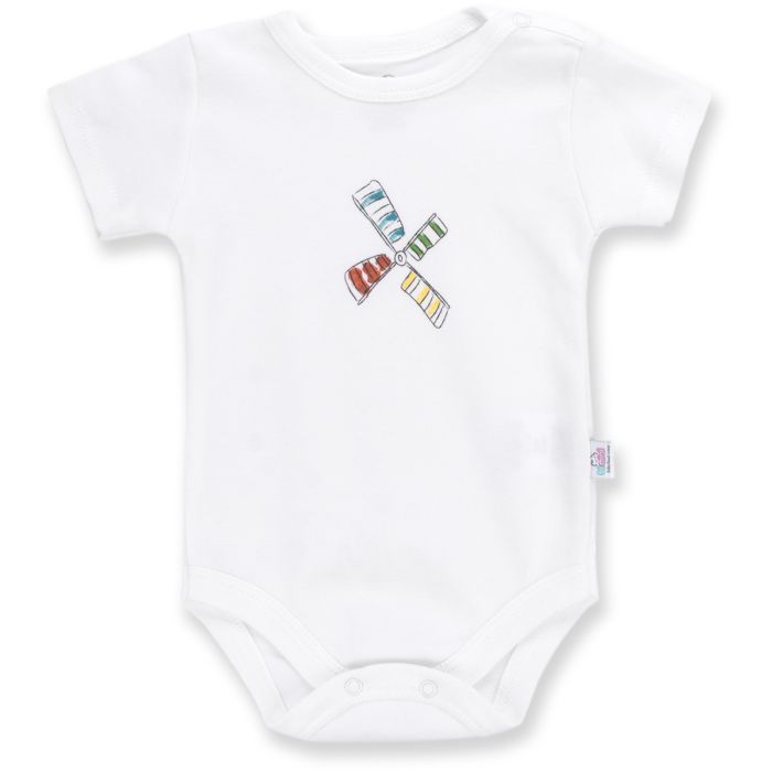 Боди детское Bibaby с мельничкой (56326-74B-white) изображение 2
