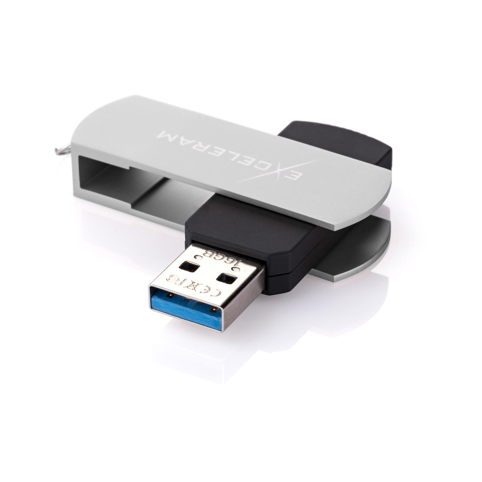 USB флеш накопитель eXceleram 16GB P2 Series Silver/Black USB 3.1 Gen 1 (EXP2U3SIB16) изображение 2