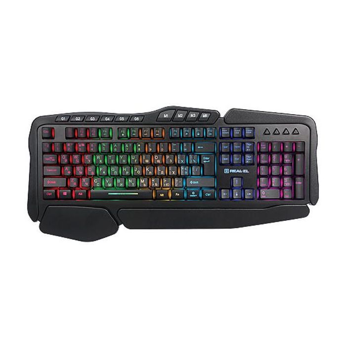 Клавіатура REAL-EL 8900 Gaming RGB Macro, black