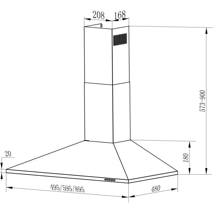 Вытяжка кухонная Interline UNNA X A/60 PB/2/T изображение 6