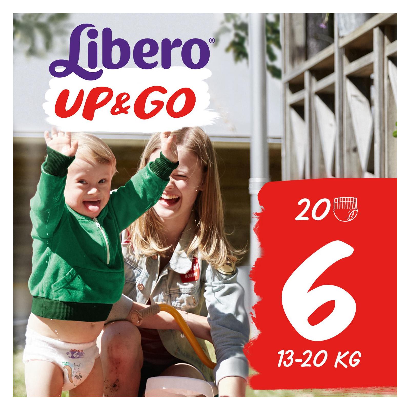 Підгузки Libero Up&Go 6 (13-20 кг) 20 шт (7322540686951)