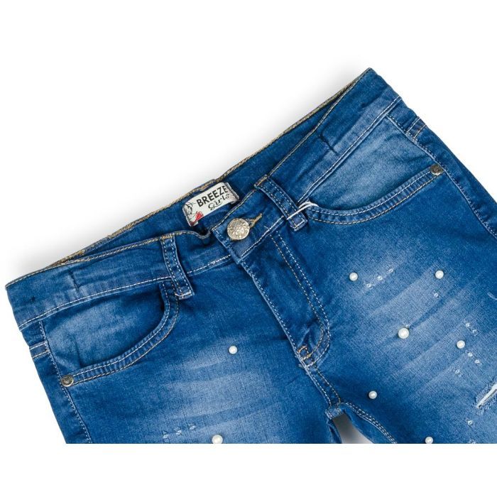 Штани дитячі Breeze з перлинками (20126-128G-blue) зображення 3
