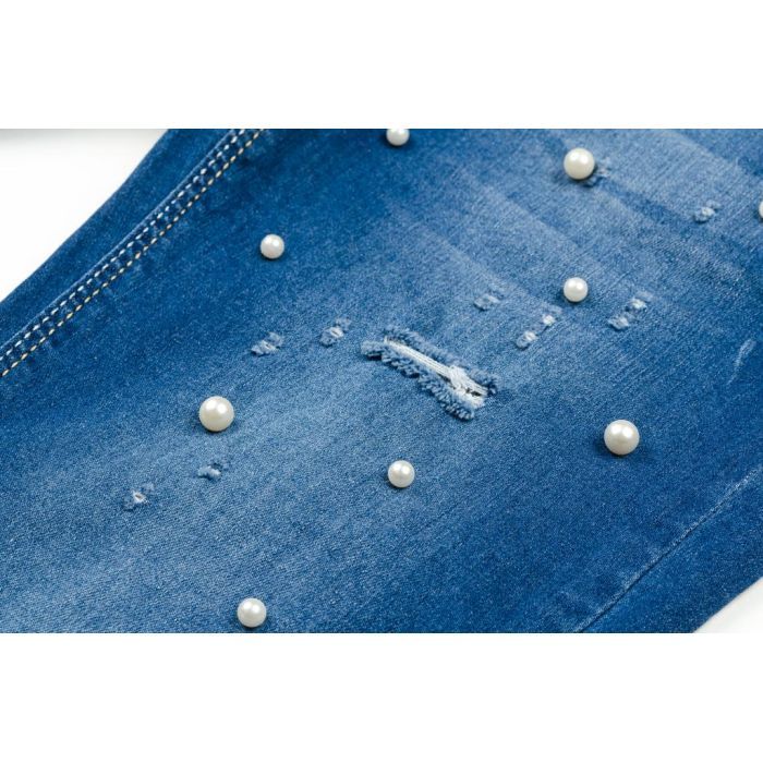 Штани дитячі Breeze з перлинками (20126-128G-blue) зображення 5