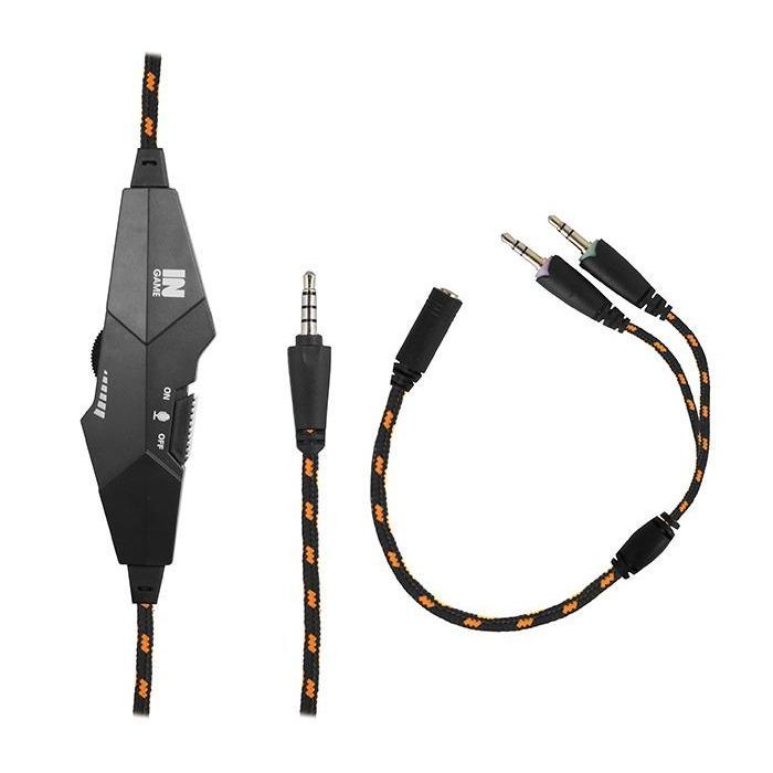 Наушники Gemix N20 White-Black-Orange Gaming изображение 4