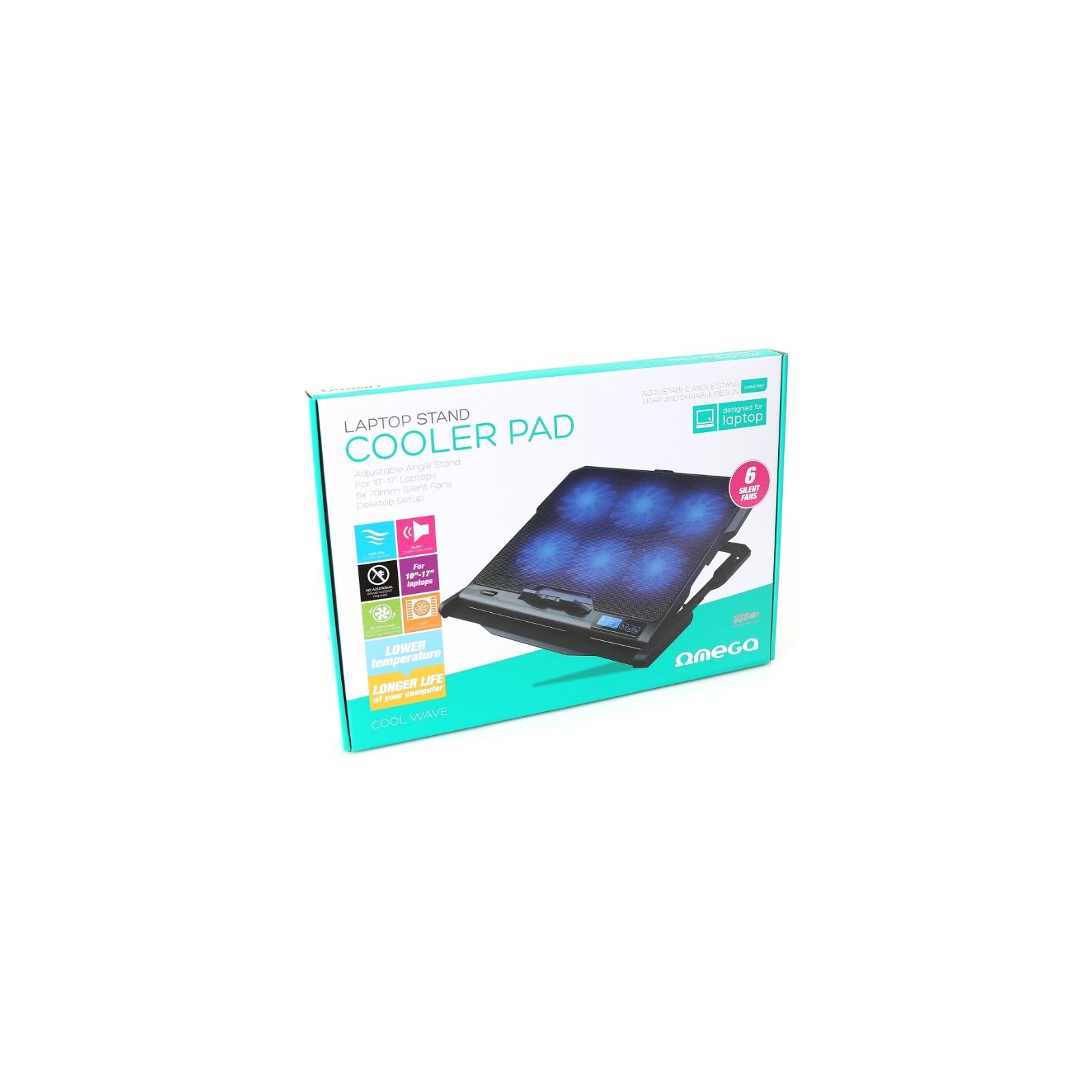 Подставка для ноутбука Omega Laptop Cooler pad COOLWAVE 6X fan black (OMNCP6F) изображение 3