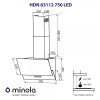 Вытяжка кухонная Minola HDN 63112 BL 750 LED изображение 12