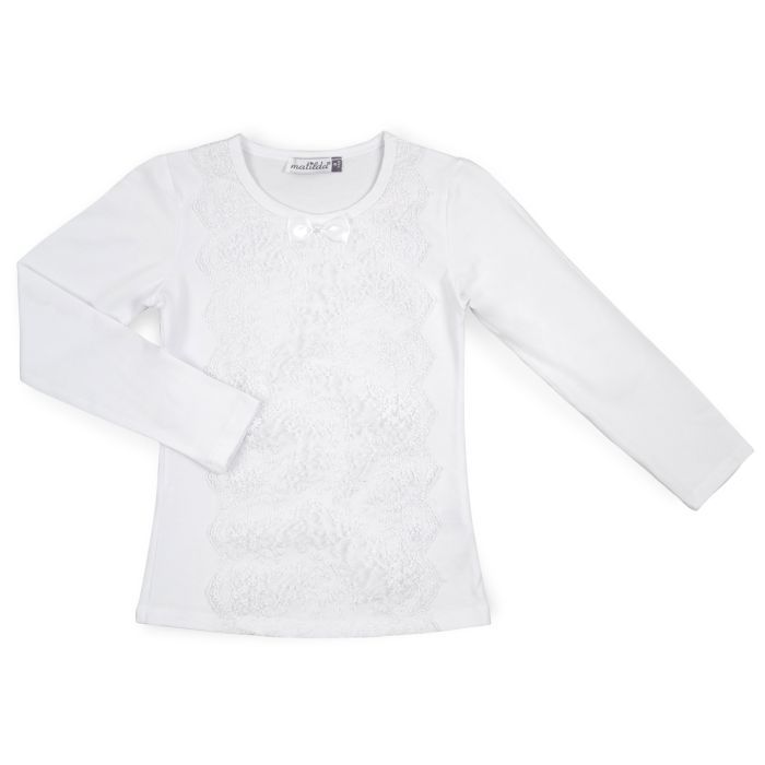 Кофта дитяча Matilda з мереживом (10498-152G-white)