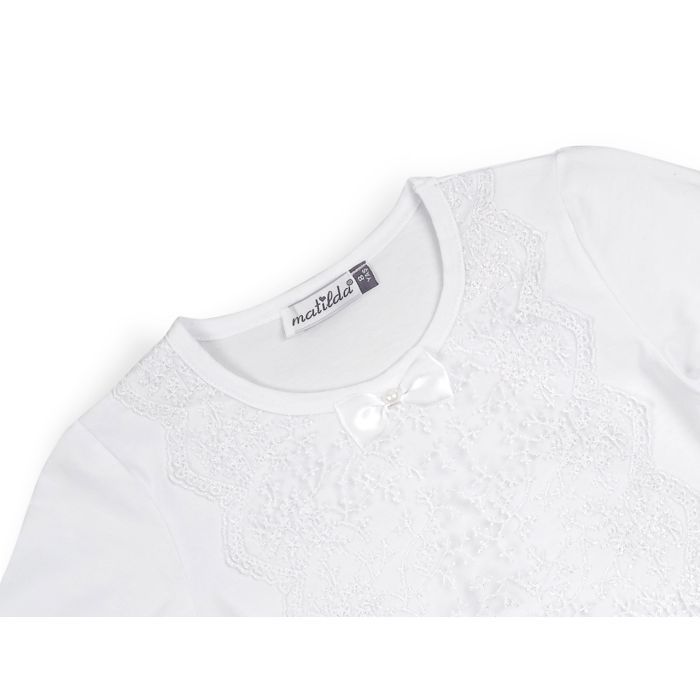 Кофта дитяча Matilda з мереживом (10498-152G-white) зображення 2