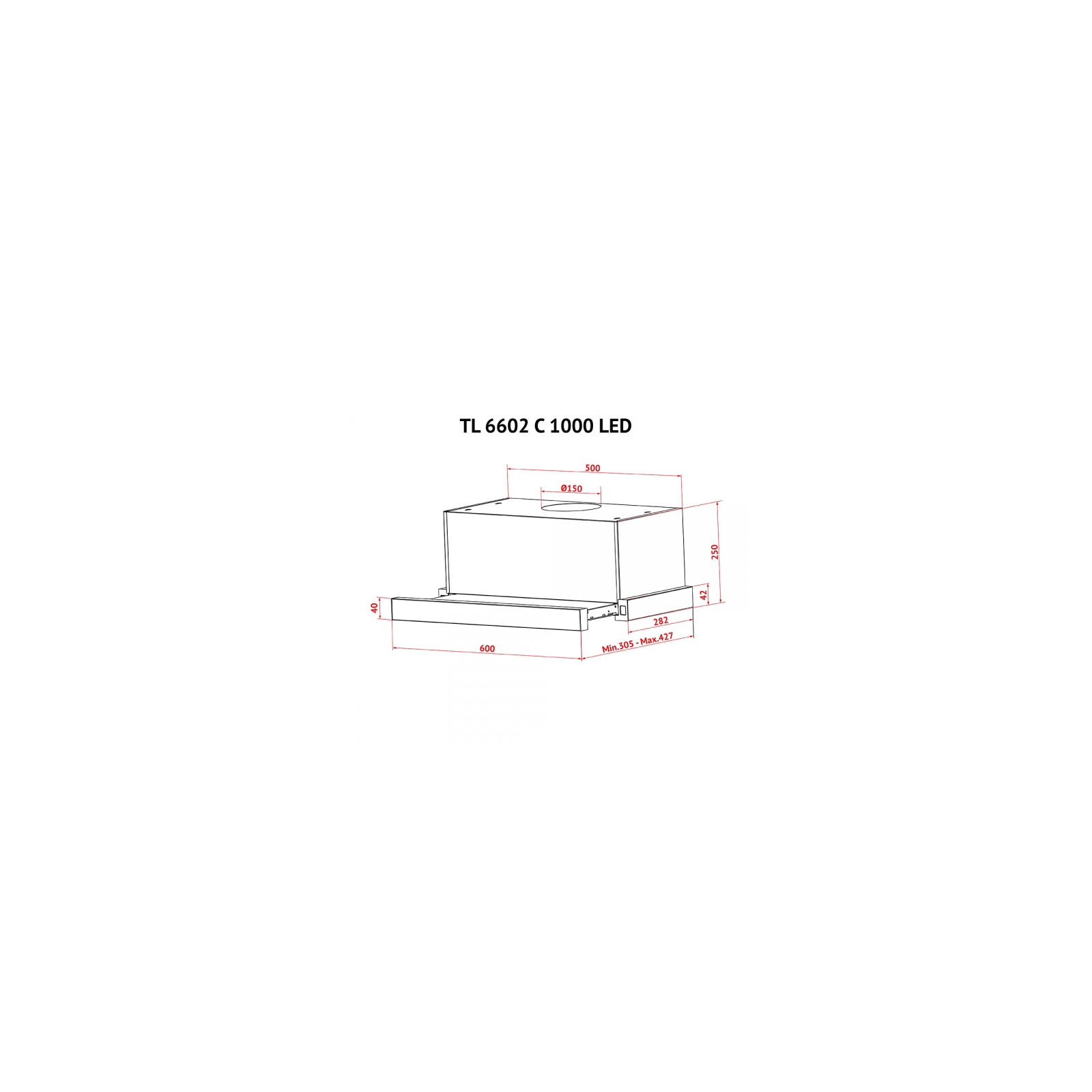 Вытяжка кухонная Perfelli TL 6602 C S/I 1000 LED изображение 12