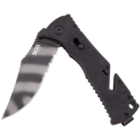 Нож SOG Trident Black Blade Serrated (TF3-BX) изображение 4