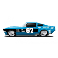 Машина Maisto 1967 Ford Mustang GT синий. Свет и звук (1:24) (81223 met. blue) изображение 2