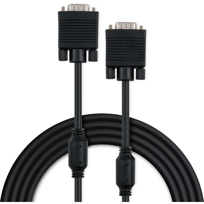 Кабель мультимедийный VGA 10.0m ferrits Vinga (VCPVGAF10BK) изображение 2