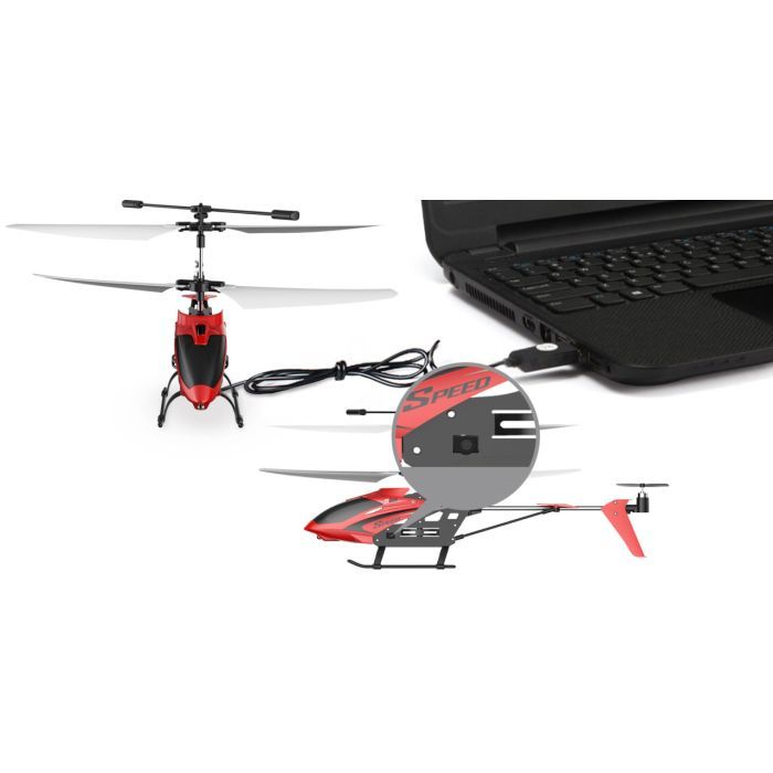 Радиоуправляемая игрушка Syma Вертолёт 2.4 ГГц 23 см со светом, барометром (S5H_red) изображение 5