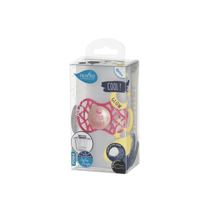 Пустушка Nuvita Air55 Cool 6m+ симетрична (світиться в темряві) (NV7085GM) зображення 3