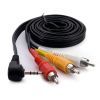Кабель мультимедийный Jack 3.5mm male to 3RCA 90° Extradigital (KBV1732) изображение 2