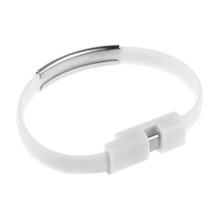 Дата кабель USB 2.0 AM to Micro 5P 0.2m браслет white Extradigital (KBU1781)