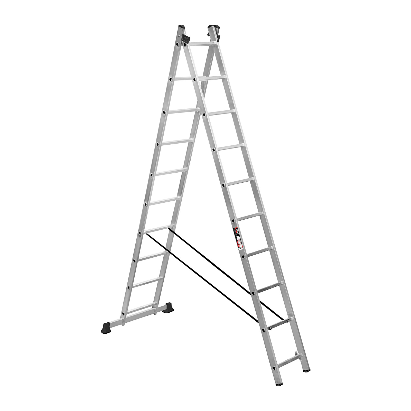 Лестница Stark Алюминиевая двухсекционная лестница 2*10 SVHR2x10 (525210405)